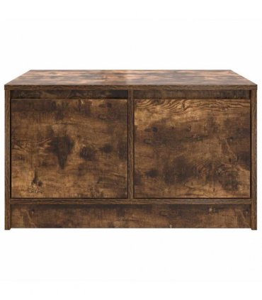 vidaXL Coffee Table with Drawers Smoked Oak 70,5x70x40 cm