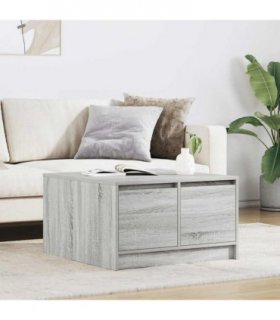 vidaXL Coffee Table with Drawers Grey Sonoma 70,5x70x40 cm