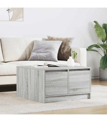 vidaXL Coffee Table with Drawers Grey Sonoma 70,5x70x40 cm