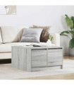 vidaXL Coffee Table with Drawers Grey Sonoma 70,5x70x40 cm