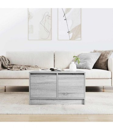 vidaXL Coffee Table with Drawers Grey Sonoma 70,5x70x40 cm