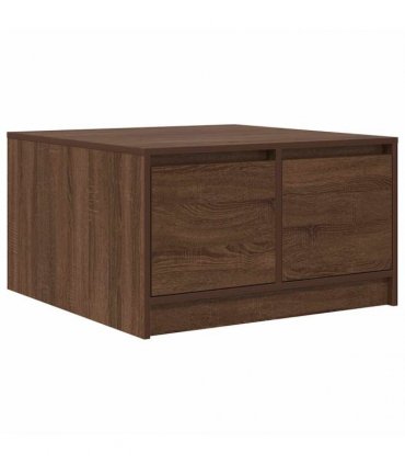 vidaXL Coffee Table with Drawers Brown Oak 70,5x70x40 cm