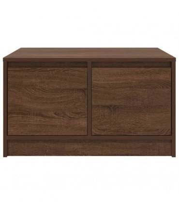 vidaXL Coffee Table with Drawers Brown Oak 70,5x70x40 cm