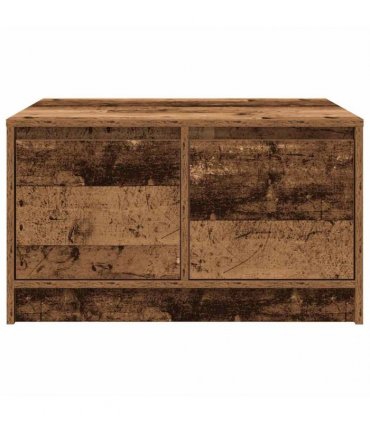 vidaXL Coffee Table with Drawers Old Wood 70,5x70x40 cm