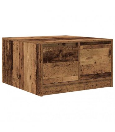 vidaXL Coffee Table with Drawers Old Wood 70,5x70x40 cm