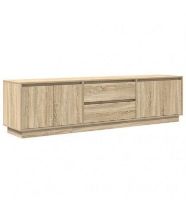 vidaXL TV Cabinet with LED Lights Sonoma Oak 193,5x41x50 cm