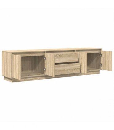 vidaXL TV Cabinet with LED Lights Sonoma Oak 193,5x41x50 cm