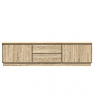 vidaXL TV Cabinet with LED Lights Sonoma Oak 193,5x41x50 cm