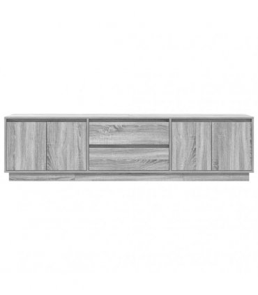 vidaXL TV Cabinet with LED Lights Grey Sonoma 193,5x41x50 cm