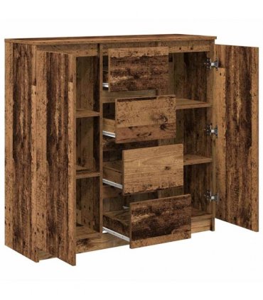 vidaXL Sideboard with Drawers Old Wood 100.5x35x98.5cm Engineered Wood