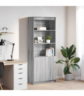vidaXL Highboard Grey Sonoma 70x35x180 cm Engineered Wood