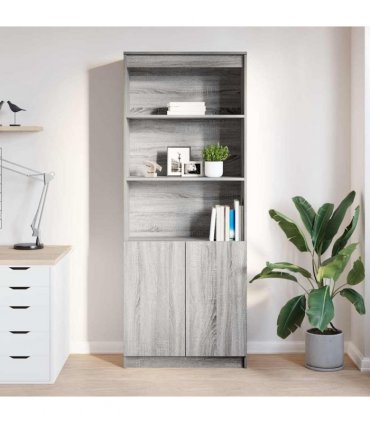 vidaXL Highboard Grey Sonoma 70x35x180 cm Engineered Wood