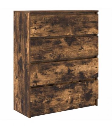 vidaXL Sideboard Smoked Oak 80x35x99 cm Engineered Wood