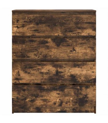 vidaXL Sideboard Smoked Oak 80x35x99 cm Engineered Wood