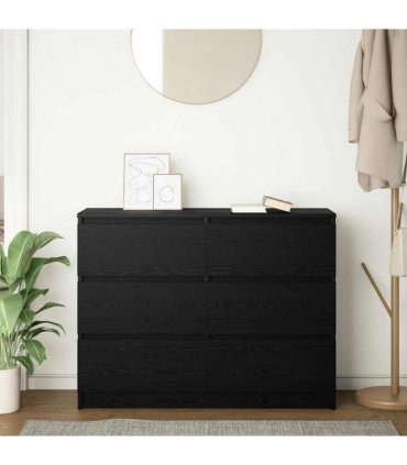 vidaXL Sideboard Black Oak 100x35x76 cm Engineered Wood