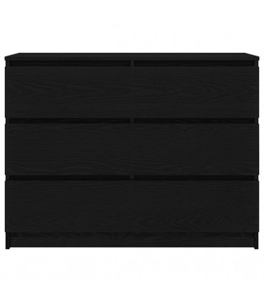 vidaXL Sideboard Black Oak 100x35x76 cm Engineered Wood