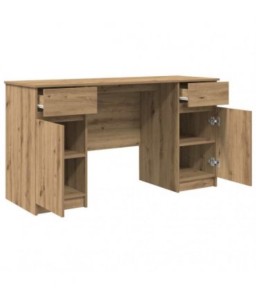 vidaXL Desk Artisan Oak 140 x 49 x 76 cm Engineered wood