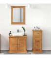 vidaXL Bathroom Furniture Set VIGO 3 pcs Honey Brown Solid Pine Wood