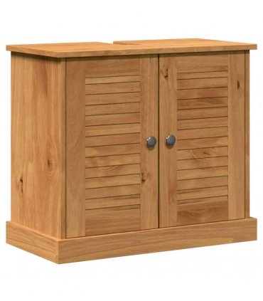 vidaXL Bathroom Furniture Set VIGO 5 pcs Honey Brown Solid Pine Wood