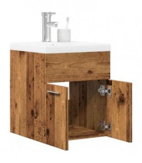 vidaXL 2 Piece Bathroom Furniture Set Old Wood Engineered Wood