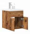 vidaXL 2 Piece Bathroom Furniture Set Old Wood Engineered Wood