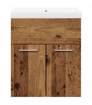 vidaXL 2 Piece Bathroom Furniture Set Old Wood Engineered Wood