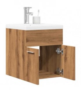 vidaXL 2 Piece Bathroom Furniture Set Artisan Oak Engineered Wood