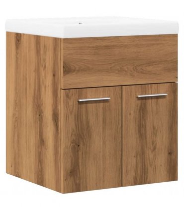 vidaXL 2 Piece Bathroom Furniture Set Artisan Oak Engineered Wood