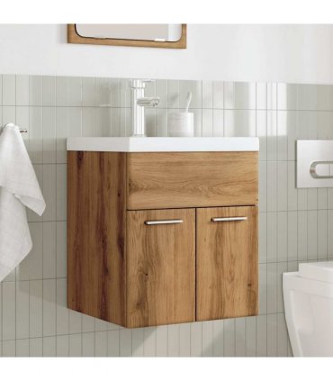 vidaXL 2 Piece Bathroom Furniture Set Artisan Oak Engineered Wood