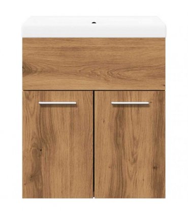 vidaXL 2 Piece Bathroom Furniture Set Artisan Oak Engineered Wood