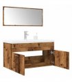 vidaXL 3 Piece Bathroom Furniture Set Old Wood Engineered Wood