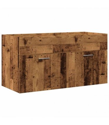 vidaXL 3 Piece Bathroom Furniture Set Old Wood Engineered Wood