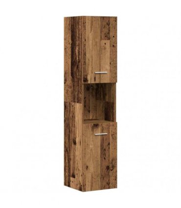 vidaXL 4 Piece Bathroom Furniture Set Old Wood Engineered Wood