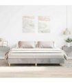 vidaXL Bed Frame No Mattress Concrete Grey 200x200 cm Engineered Wood