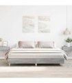 vidaXL Bed Frame No Mattress Grey Sonoma 200x200 cm Engineered Wood