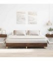 vidaXL Bed Frame No Mattress Brown Oak 200x200 cm Engineered Wood