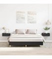 vidaXL Bed Frame No Mattress Black 150x200 cm Engineered Wood