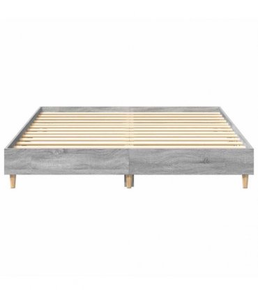 vidaXL Bed Frame No Mattress Grey Sonoma 150x200 cm Engineered Wood