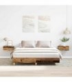 vidaXL Bed Frame No Mattress Old Wood 150x200 cm Engineered Wood