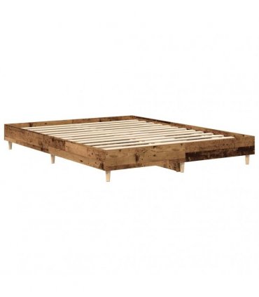 vidaXL Bed Frame No Mattress Old Wood 150x200 cm Engineered Wood