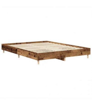 vidaXL Bed Frame No Mattress Old Wood 150x200 cm Engineered Wood