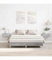 vidaXL Bed Frame No Mattress Grey Sonoma 140x200 cm Engineered Wood