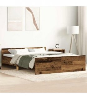 vidaXL Bed Frame without Mattress Old Wood 120x200cm Engineered Wood