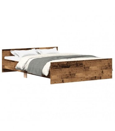 vidaXL Bed Frame without Mattress Old Wood 120x200cm Engineered Wood