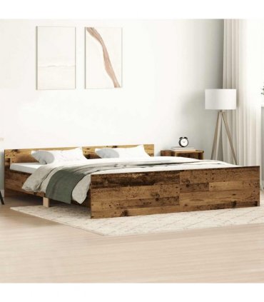vidaXL Bed Frame without Mattress Old Wood 160x200cm Engineered Wood