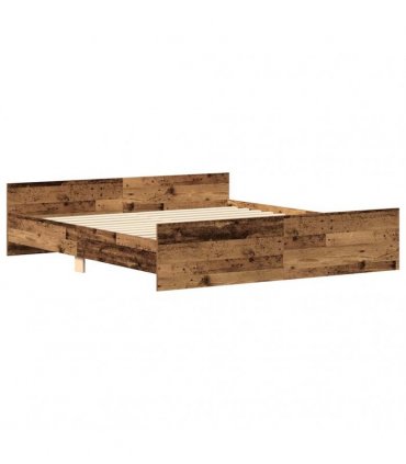 vidaXL Bed Frame without Mattress Old Wood 160x200cm Engineered Wood