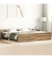 vidaXL Bed Frame without Mattress Artisan Oak 160x200 cm