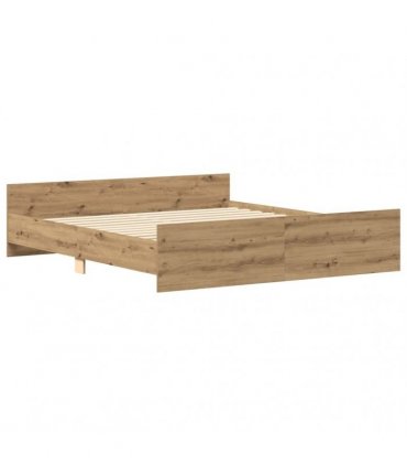 vidaXL Bed Frame without Mattress Artisan Oak 160x200 cm