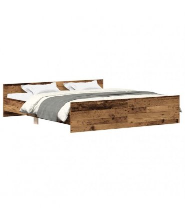 vidaXL Bed Frame without Mattress Old Wood 180x200cm Engineered Wood