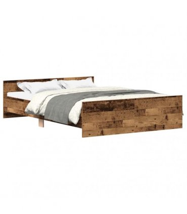 vidaXL Bed Frame without Mattress Old Wood 120x190cm Engineered Wood